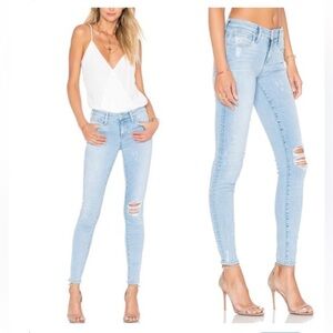Lovers + Friends Ricky Blue solana Skinny Distressed Jeans